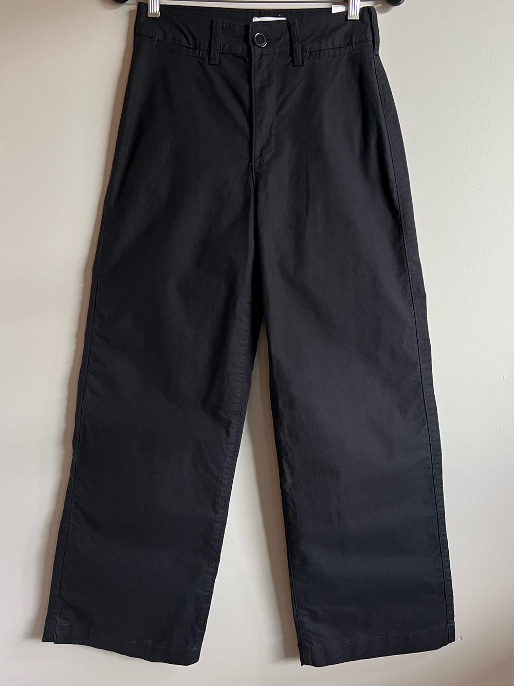 Kismet Women’s 24W High Rise Wide Leg Chino Pants Black 29L Plus Size NWT